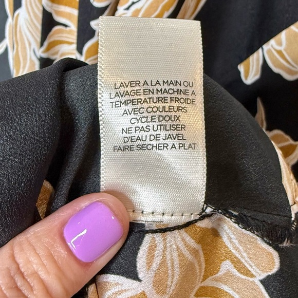 Maison Du Soir Black Floral Luxury Women’s Kimono Silky Tie Front Robe Sz L/XL - Picture 8 of 14